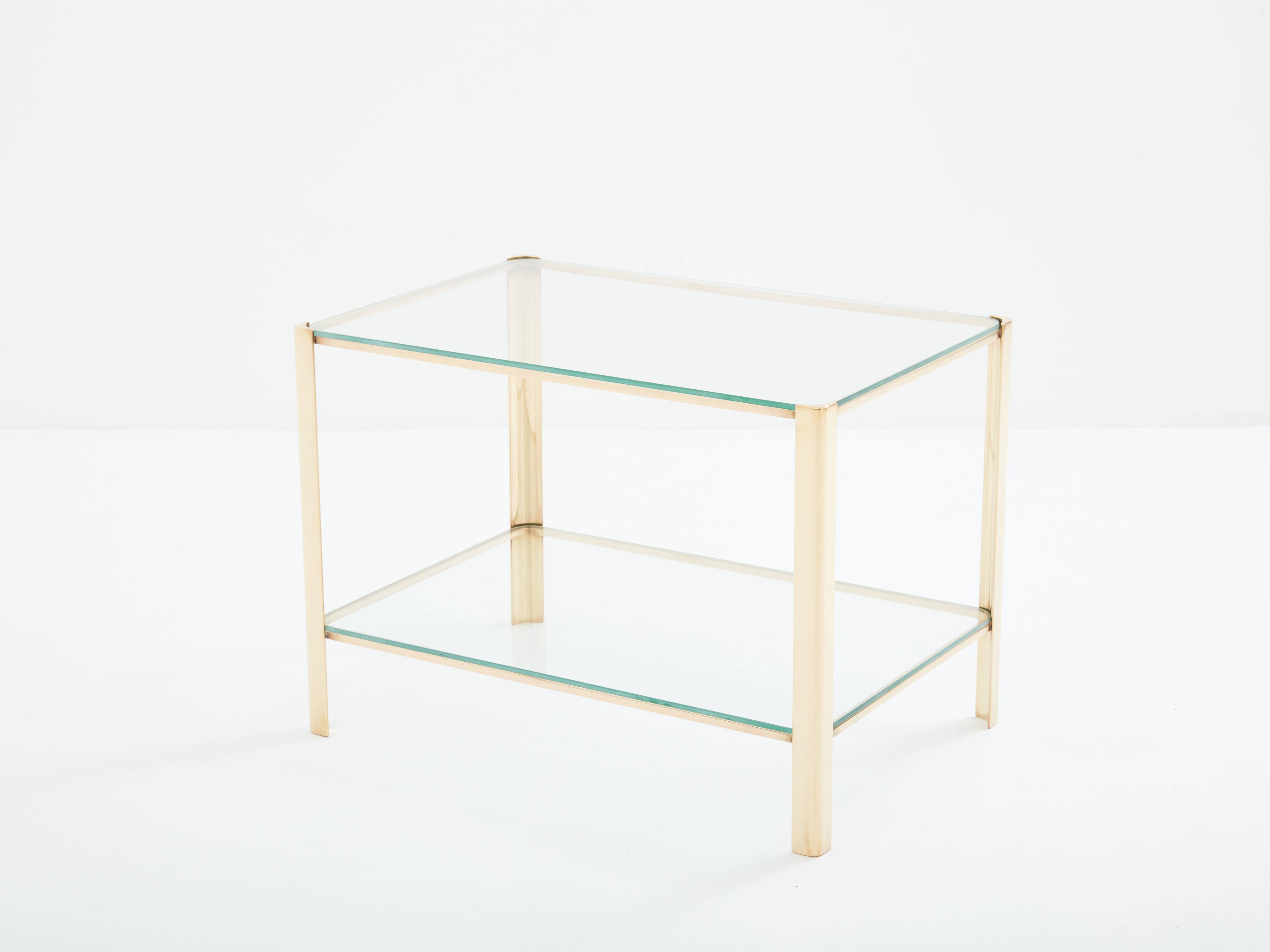 Bronze side table JT Lepelletier for Broncz circa 1960