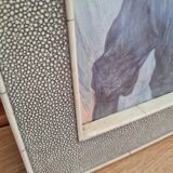 Galuchat frame + wood frame