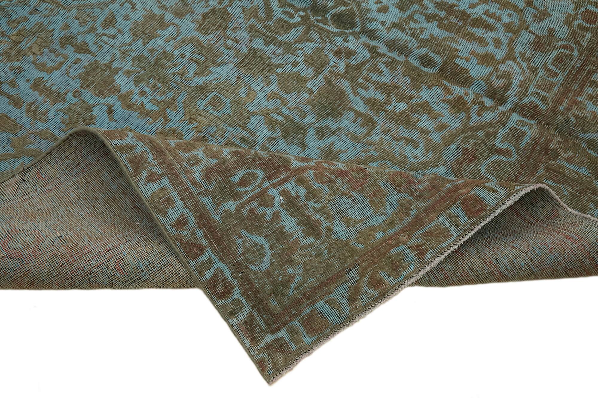 Handmade Oriental Contemporary 1980s 243 cm x 332 cm Blue Wool Carpet