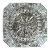 Cendrier en verre ciselé blanc
