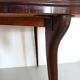 Vintage Beech and Walnut Dining Table with an Oval Gray Glass Top, Italy