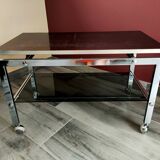 Vintage chrome coffee table