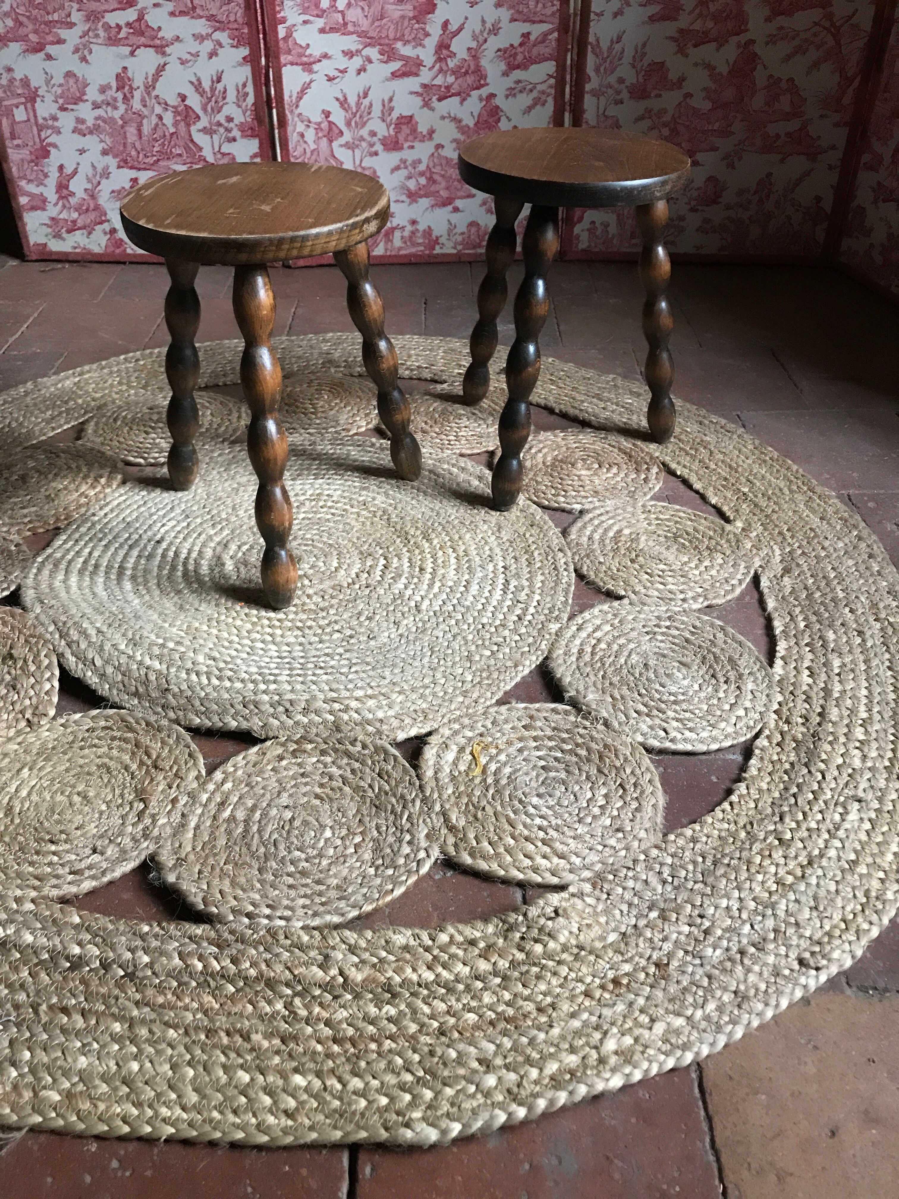 Pair of farm stools