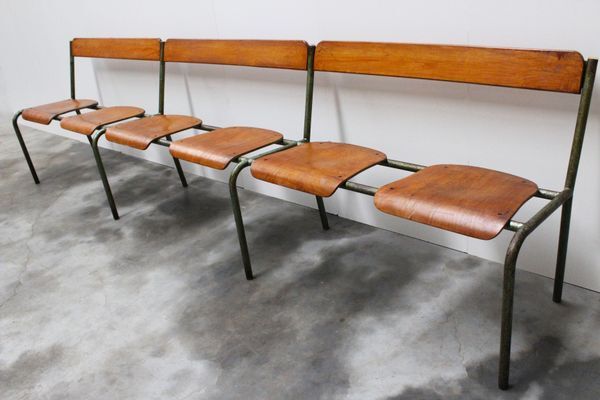 Mullca Grand Industrial Bench, France, 1950s