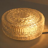 Glass ceiling lamp from the 1970s, Czechoslovakia
