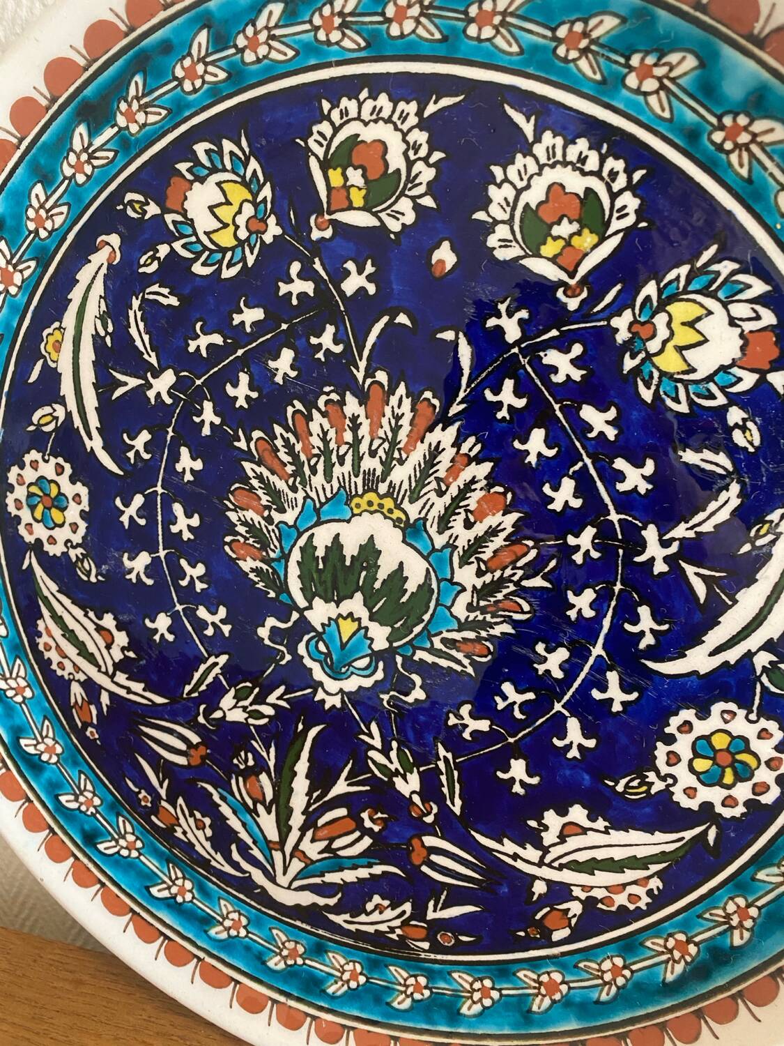 Large Turkish kutahya dish