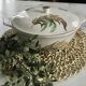 Very pretty vintage Digoin Sarreguemines fern soup tureen