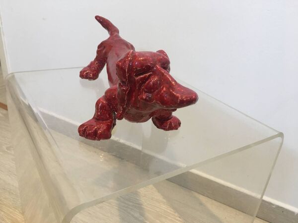 Chien en céramique