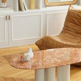 Table basse en marbre terracotta