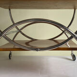 Art deco rolling bar cart, hungary 1930s