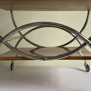 Art deco rolling bar cart, hungary 1930s
