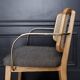 Cannages Chêne chairs with armrests fabric caviar