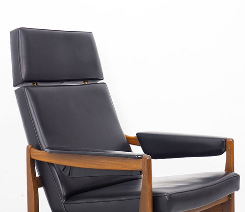 Vintage Dutch Teak High Back Chair, 1960s