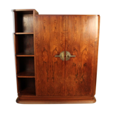 Asymmetrical art deco rosewood veneer cabinet