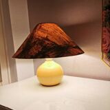 Yellow ceramic table lamp 1980
