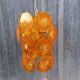 Vintage chandelier orange badge italy 1970