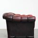 Classic cowhide Chesterfield button seat armchair in a beautiful red colour