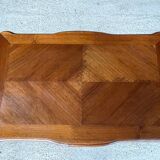 Folding side table in turned wood and marquetry circa 30's/40's