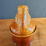 Terrine Vintage Tête de Sanglier en Céramique, Plat de Service Gibier