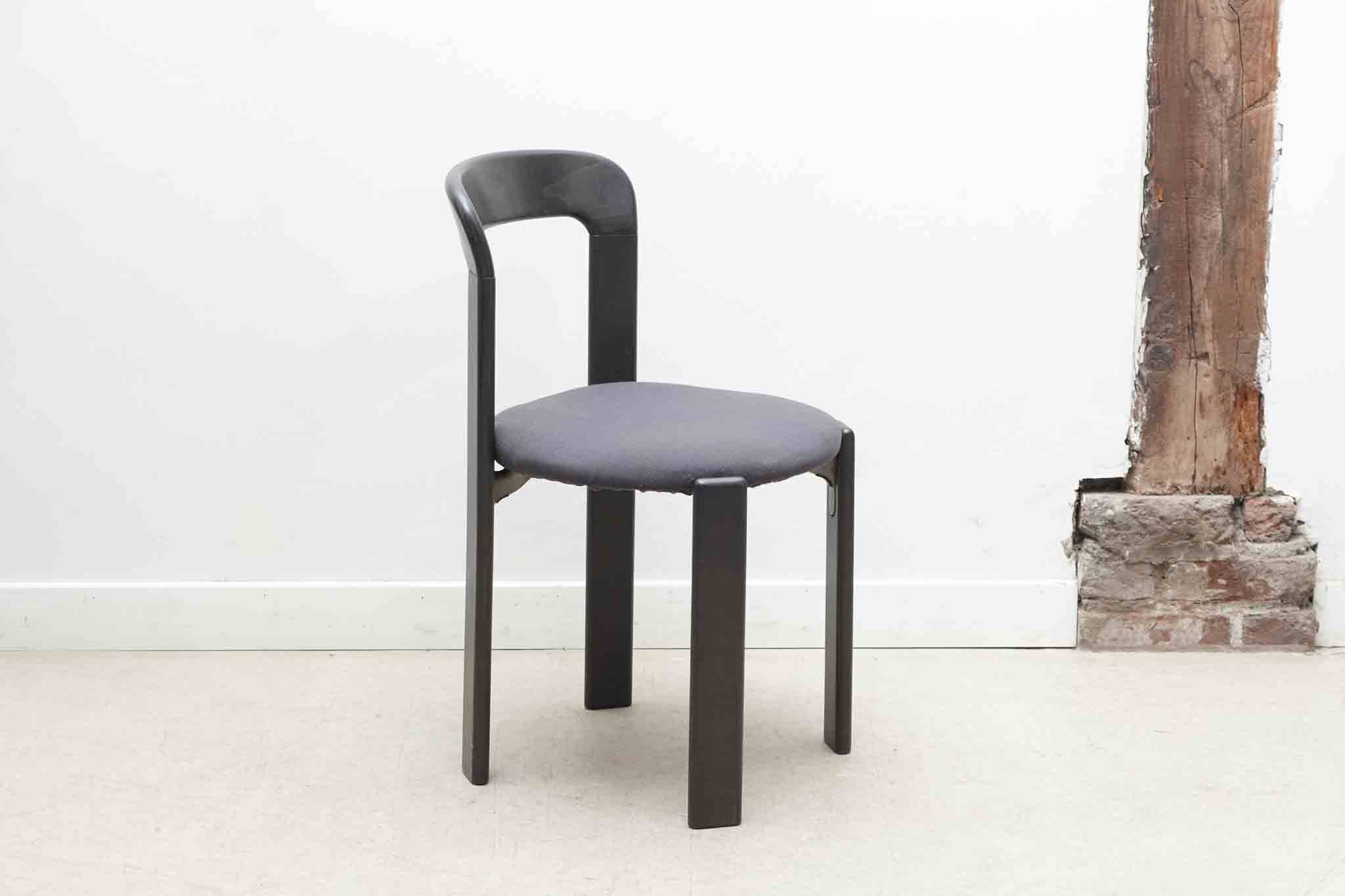 Bruno Rey chair by Kusch+co in anthracite - upholstered seat