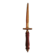 Sword-shaped letter opener paper cutter with turned wooden handle