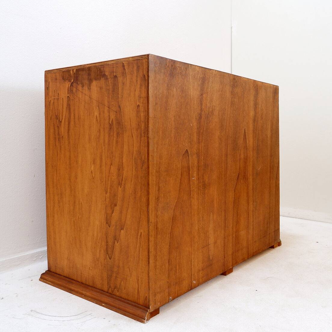 Vintage 22-drawer wooden flat filing cabinet, handmade