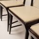 Osvaldo Borsani Mid Century Italian Mahogany Stained Dining Chairs for Arredamenti Borsani Varedo 1950
