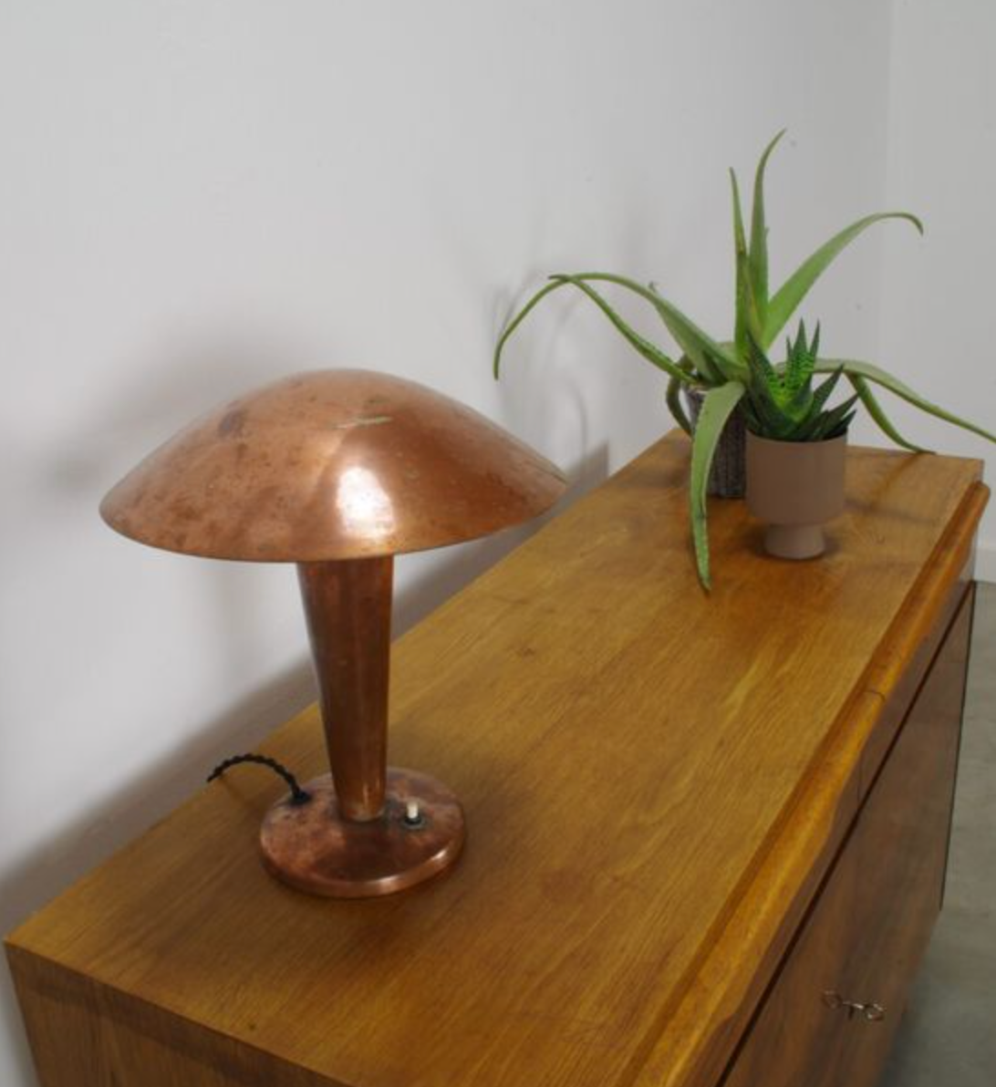 Vintage dark wood sideboard with drawers