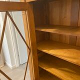 Glass library solid wood