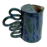 Curvy Blue Ice Pitcher