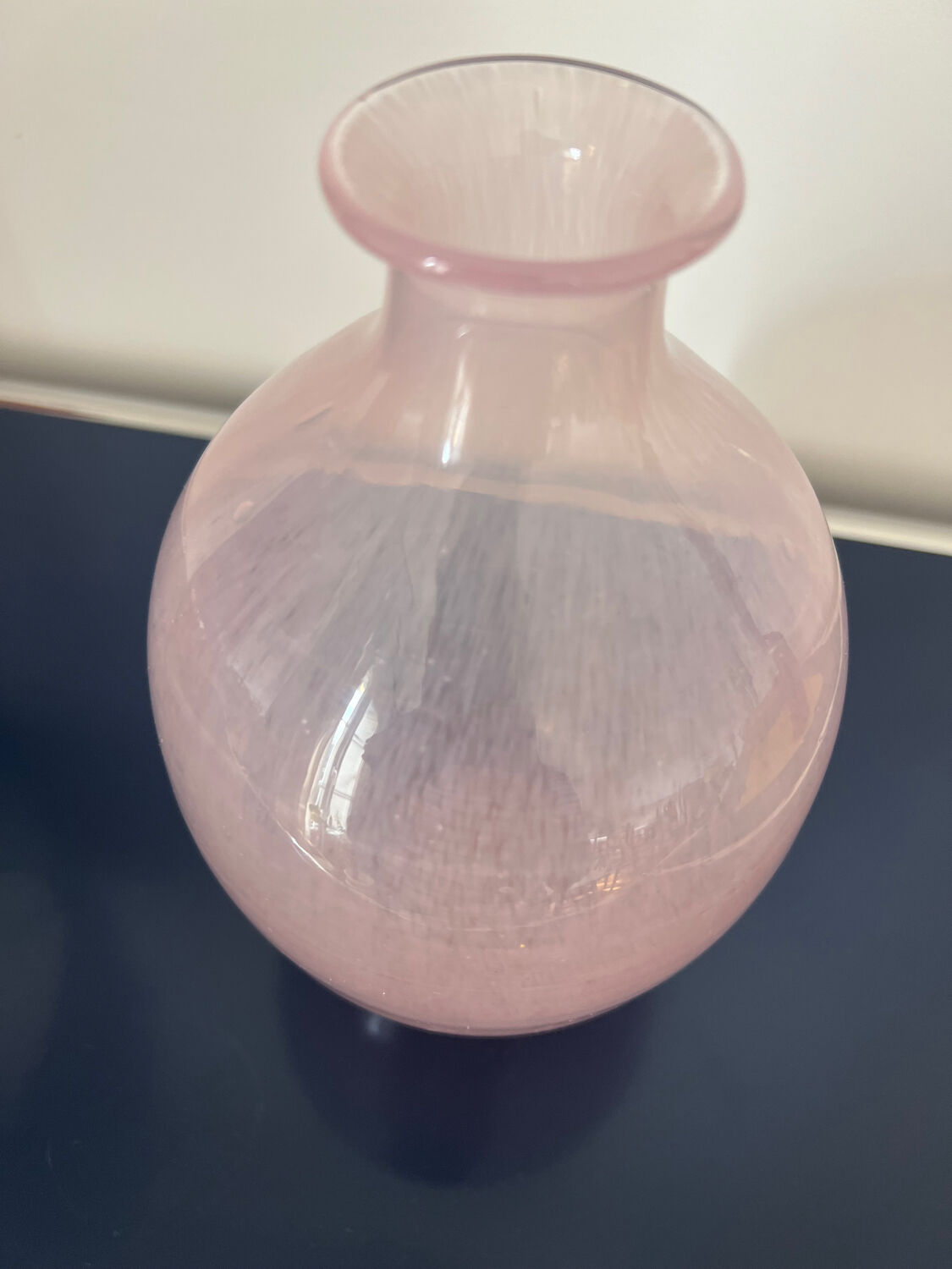 Pink glass vase
