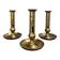 Set of 3 brass candle holders