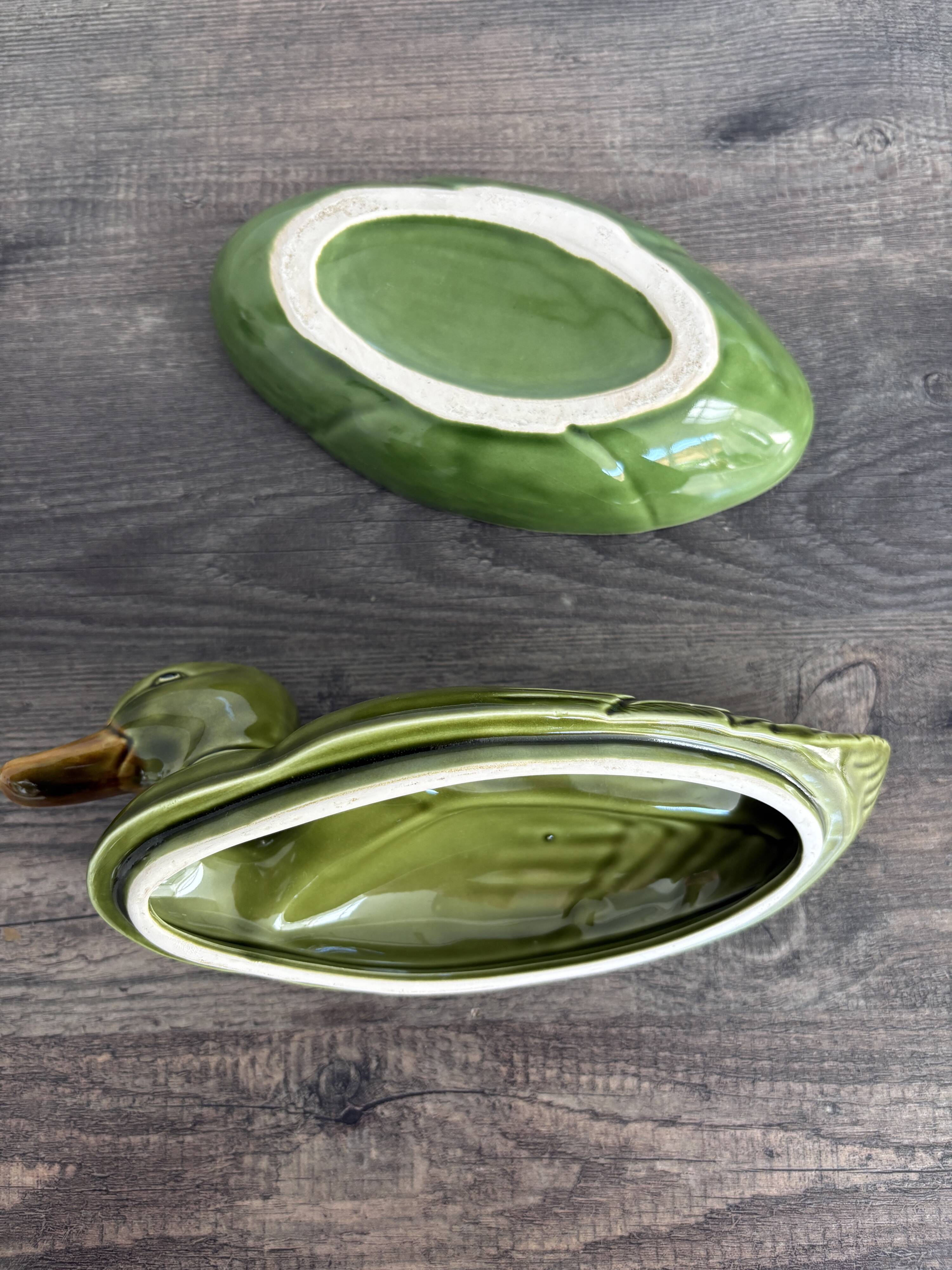 Vintage porcelain duck terrine