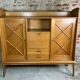 Vintage 1950 oak storage unit / secretary