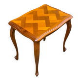 Table basse louis XV en bois massif et marqueterie
