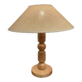Solid wood lamp Scandinavian design 1960.