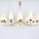 Classic glass chandelier, in the Stilnovo style, 1950s.