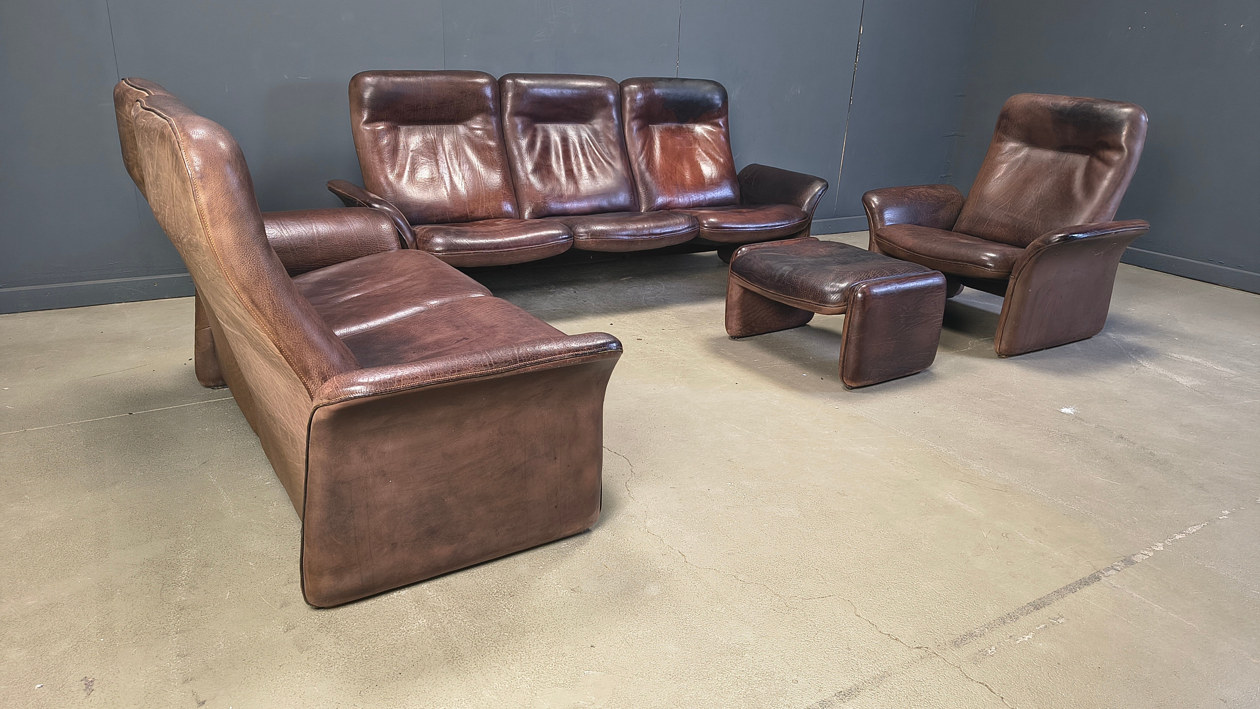 Vintage DS 50 sofa set by Desede, 1970s