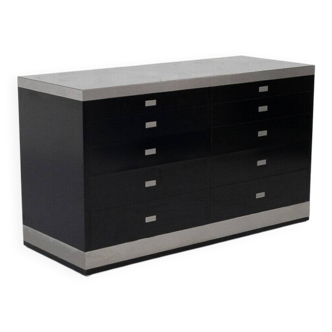 Willy Rizzo Italian Sideboard with Drawers 1970s