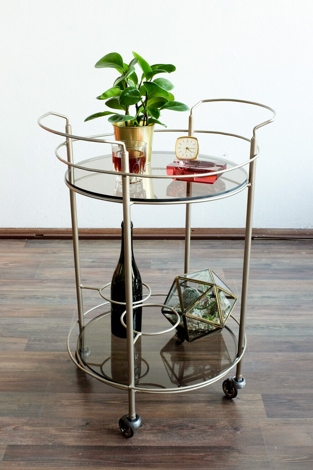 Vintage Czechoslovakian serving bar cart, 1970s