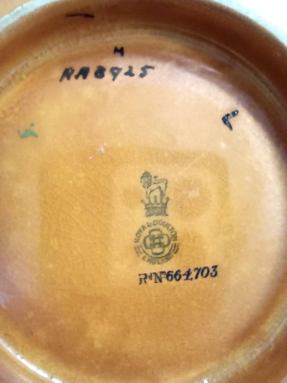 Orange Lacquered Porcelain Catchall by Royal Doulton, England