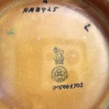 Orange Lacquered Porcelain Catchall by Royal Doulton, England