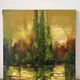 Reflets d’automne, huile sur toile signée 1974