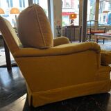 Paire de fauteuils en velours 1960