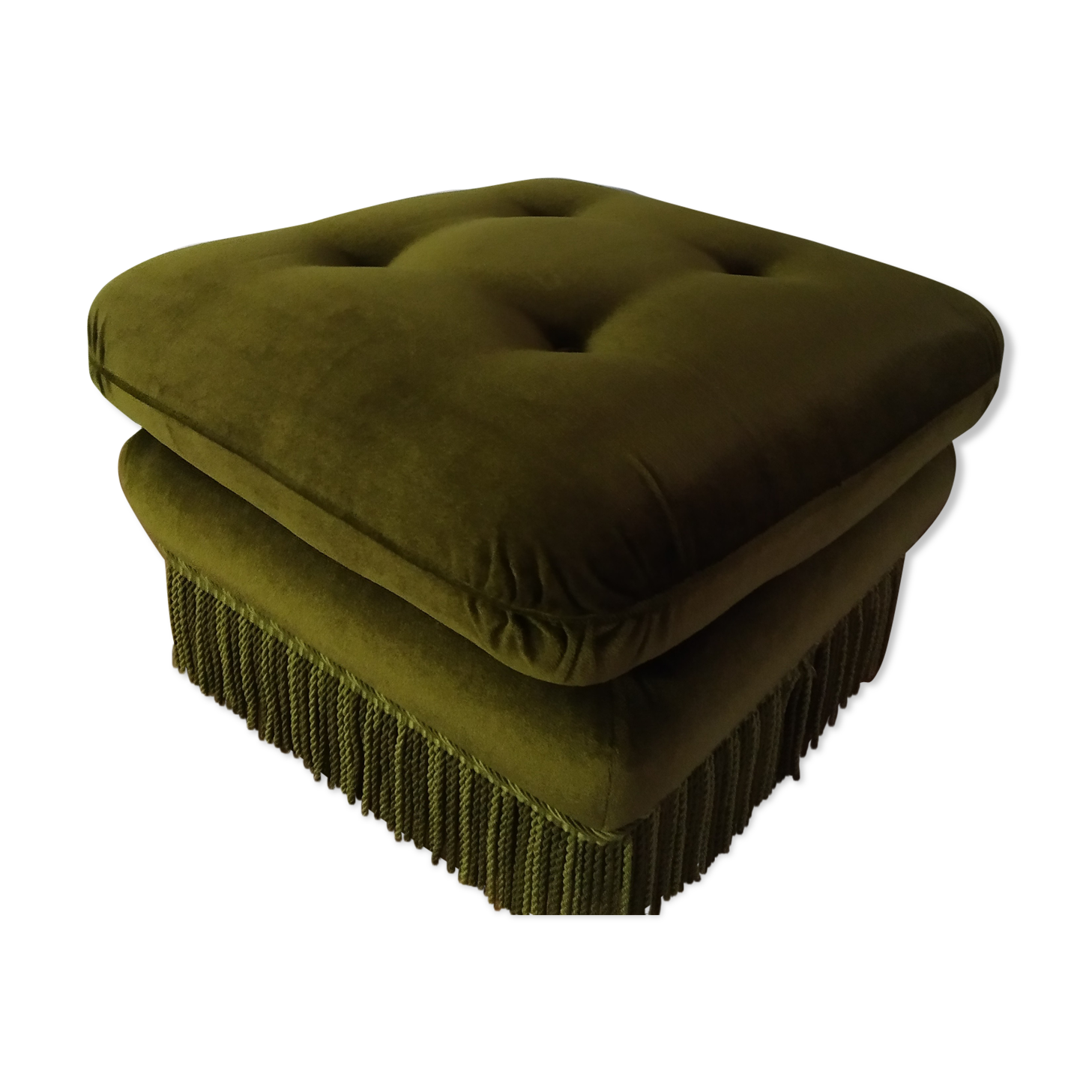 Velvet pouf