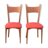 Deux chaises vintage rouge