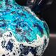 Vallauris vintage iridescent blue fat lava vase?