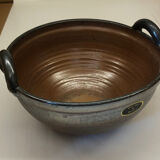 Belgian stoneware dish signed