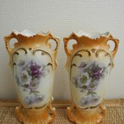 Paire vases anciens déco shabby chic