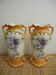 Pair of antique shabby chic decorative vases